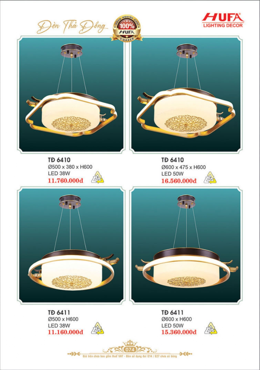 Bảng giá đèn trang trí HUFA